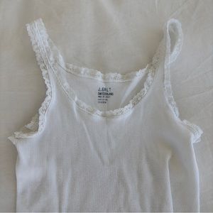 Brandy Melville white lace tank top